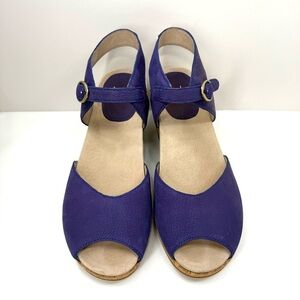 DANSKO Purple Size 6.5/7 Charlotte Peep Toe Wedge Sandals